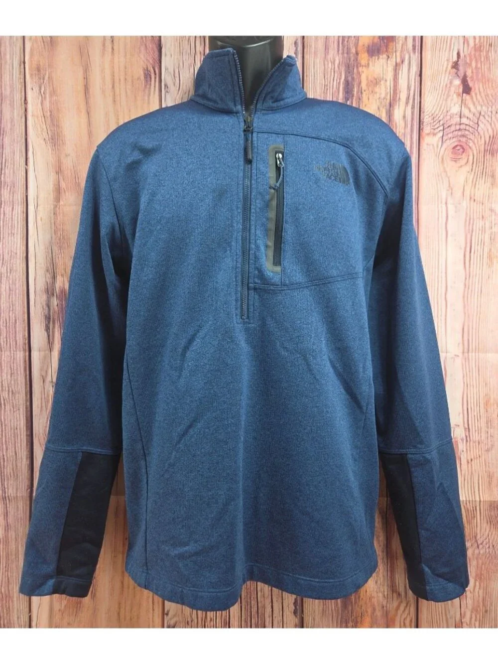 The North Face Blue Quarter-Zip Pullover Jacket Size Large